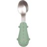Kit Talheres Dino em Silicone e Aço Inoxidável - Verde - 2