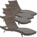 Ver imagem 1 de 4 Espreguiçadeira Bona em Alumínio e Fibra Sintética Trama