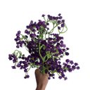 Ver imagem 1 de Kit 5 Galhos Flor Artificial Roxo 60cm para Buquê Casamento e Eventos