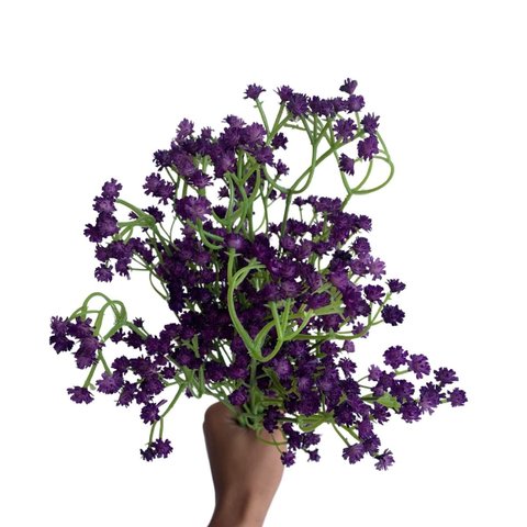 Kit 5 Galhos Flor Artificial Roxo 60cm para Buquê Casamento e Eventos