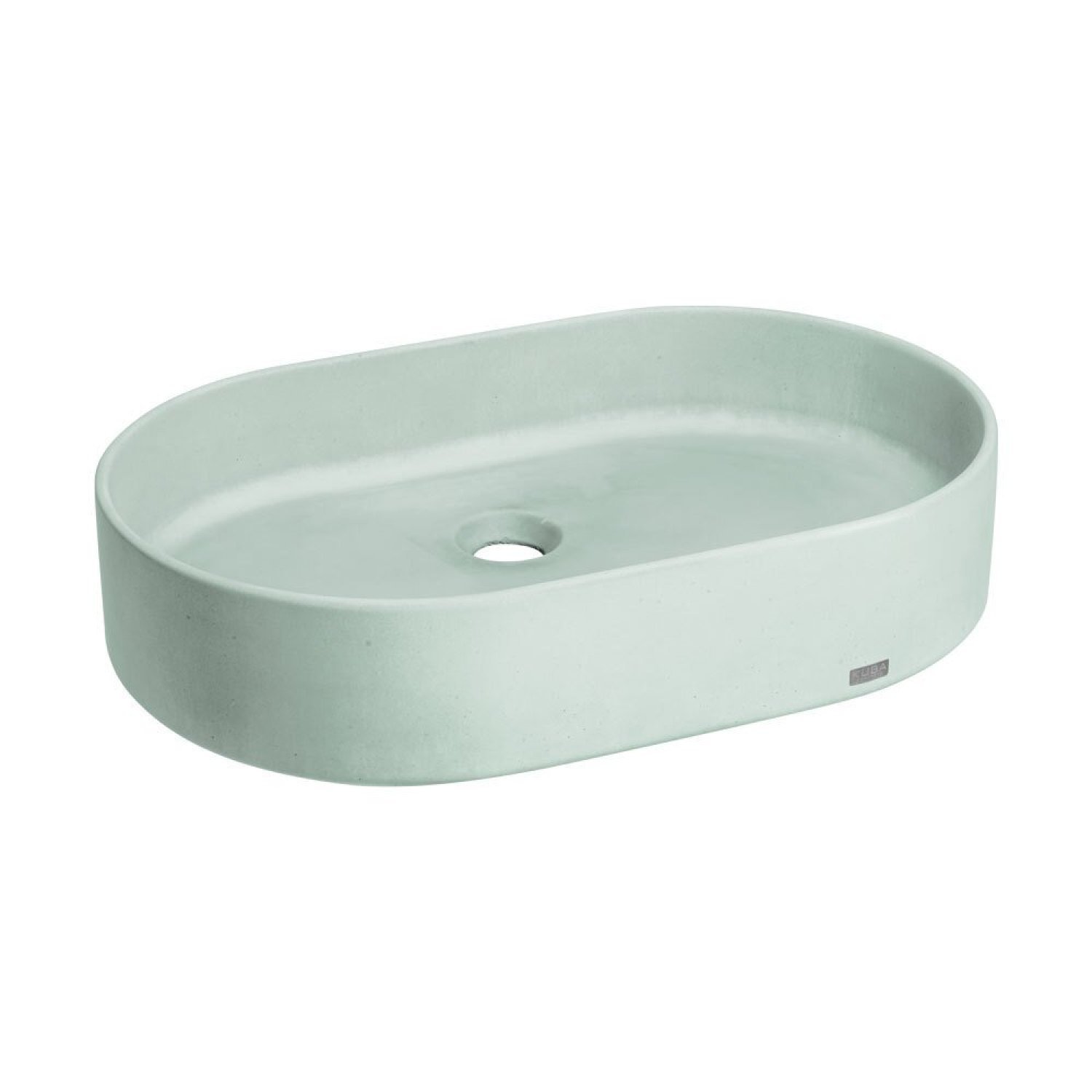 Cuba de Banheiro Concreto Apoio Elipse 55cm Lotus Acqua Bela Metais - 2
