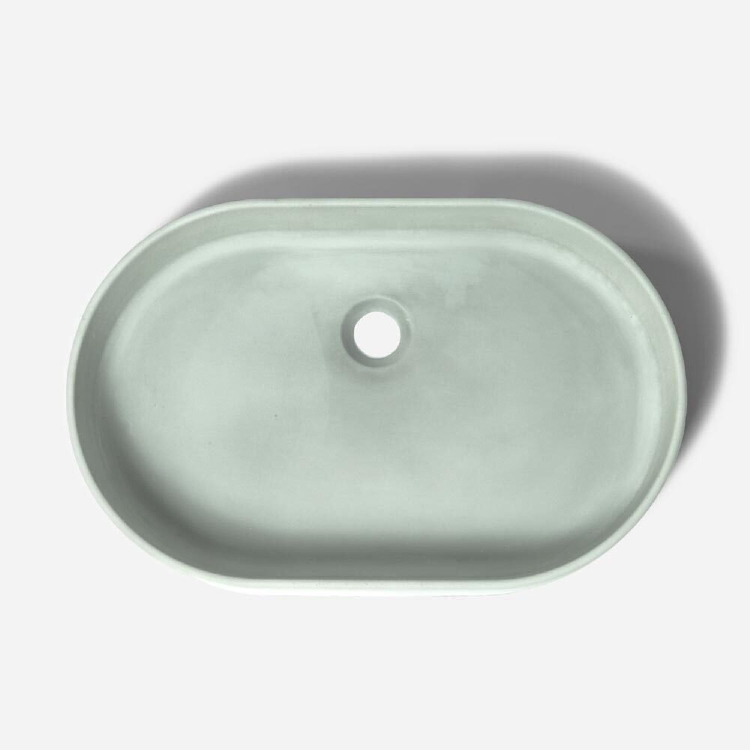 Cuba de Banheiro Concreto Apoio Elipse 55cm Lotus Acqua Bela Metais - 1