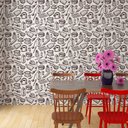 Ver imagem 1 de Papel de Parede Cozinha Desenhada Arte Destaque 3 Metros