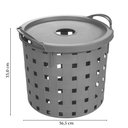 Ver imagem 3 de Cesto com tampa para roupas fita 19 litros Plasutil ref. 15018