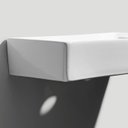 Ver imagem 5 de Cuba de Banheiro Louça Apoio ou Suspensa Retangular 44,5 Cm Braga Bela Metais