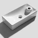 Ver mais imagens de Cuba de Banheiro Louça Apoio ou Suspensa Retangular 44,5 Cm Braga Bela Metais