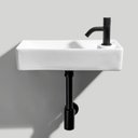 Ver imagem 1 de Cuba de Banheiro Louça Apoio ou Suspensa Retangular 44,5 Cm Braga Bela Metais