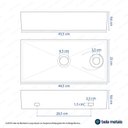 Ver imagem 3 de Cuba de Banheiro Louça Apoio ou Suspensa Retangular 44,5 Cm Braga Bela Metais