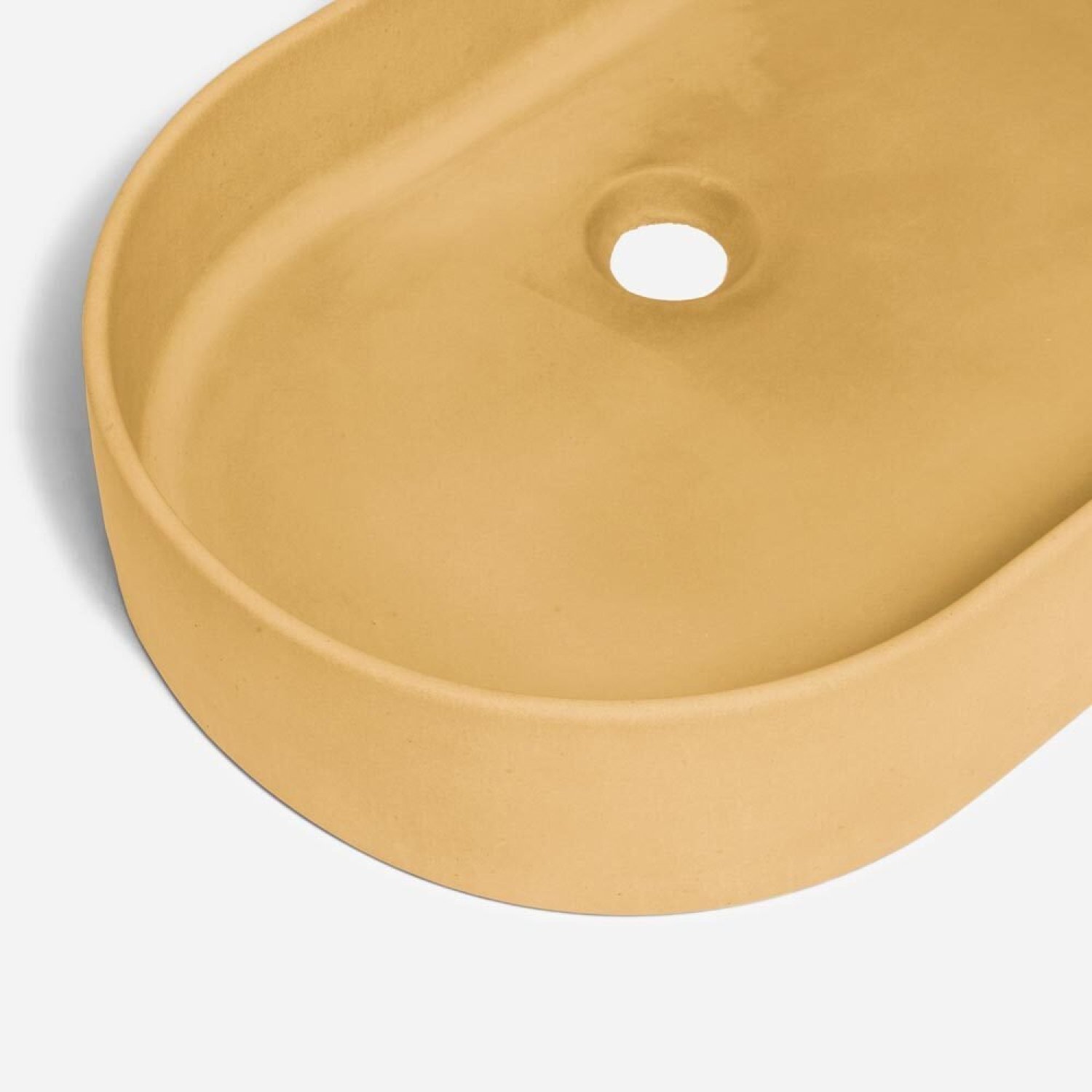 Cuba de Banheiro Concreto Apoio Elipse 55cm Lotus Gold Bela Metais - 6