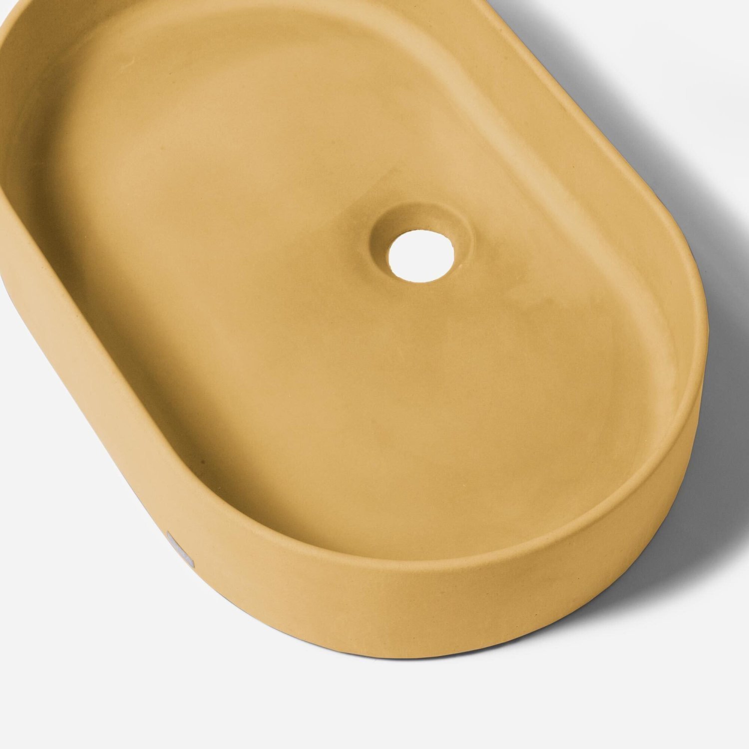 Cuba de Banheiro Concreto Apoio Elipse 55cm Lotus Gold Bela Metais - 4