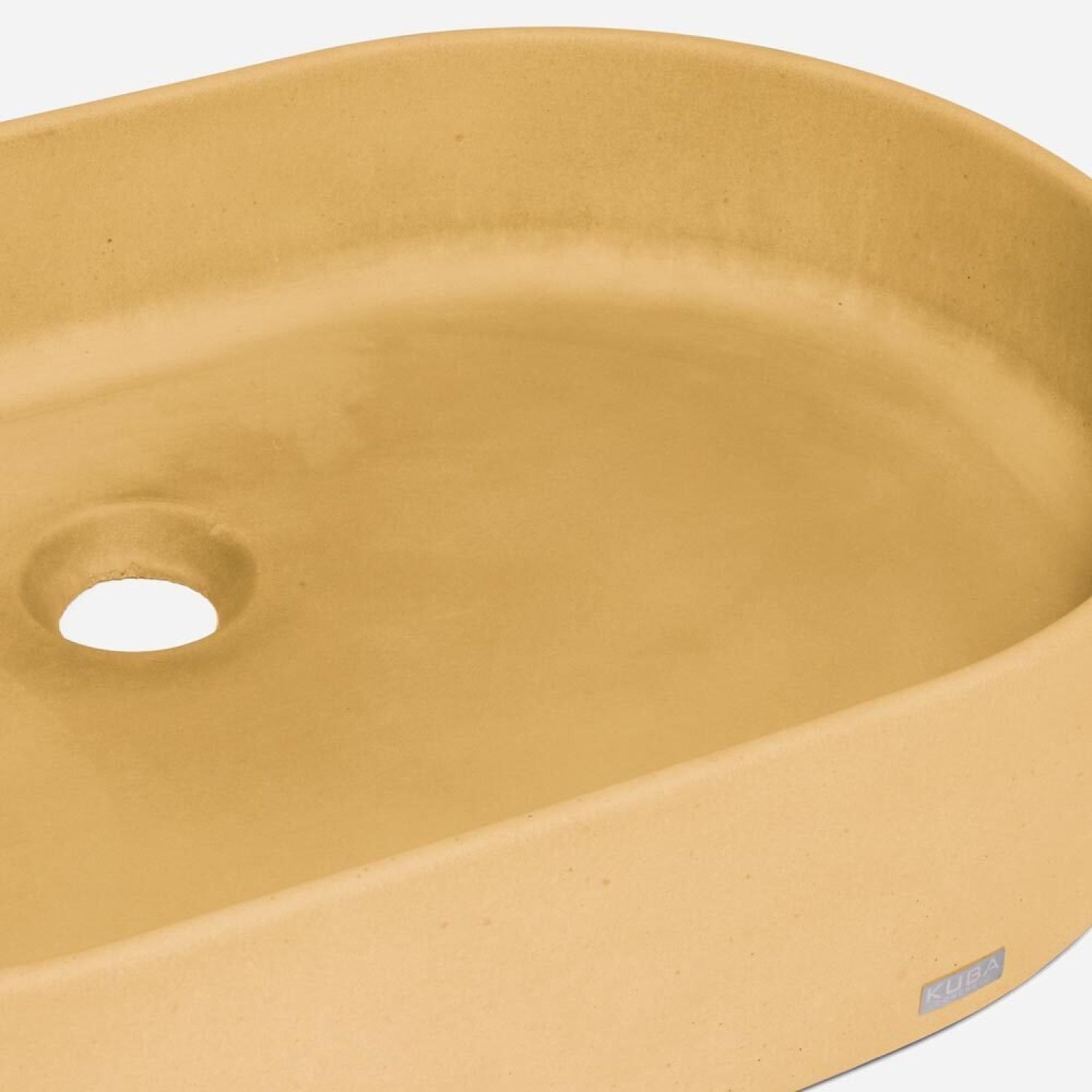 Cuba de Banheiro Concreto Apoio Elipse 55cm Lotus Gold Bela Metais - 5