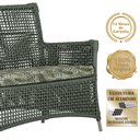 Ver imagem 4 de Jogo Sofá e 2 Poltronas de Área Igapó Alumínio Pintura Fendi Corda Náutica Estofado 5 Trama