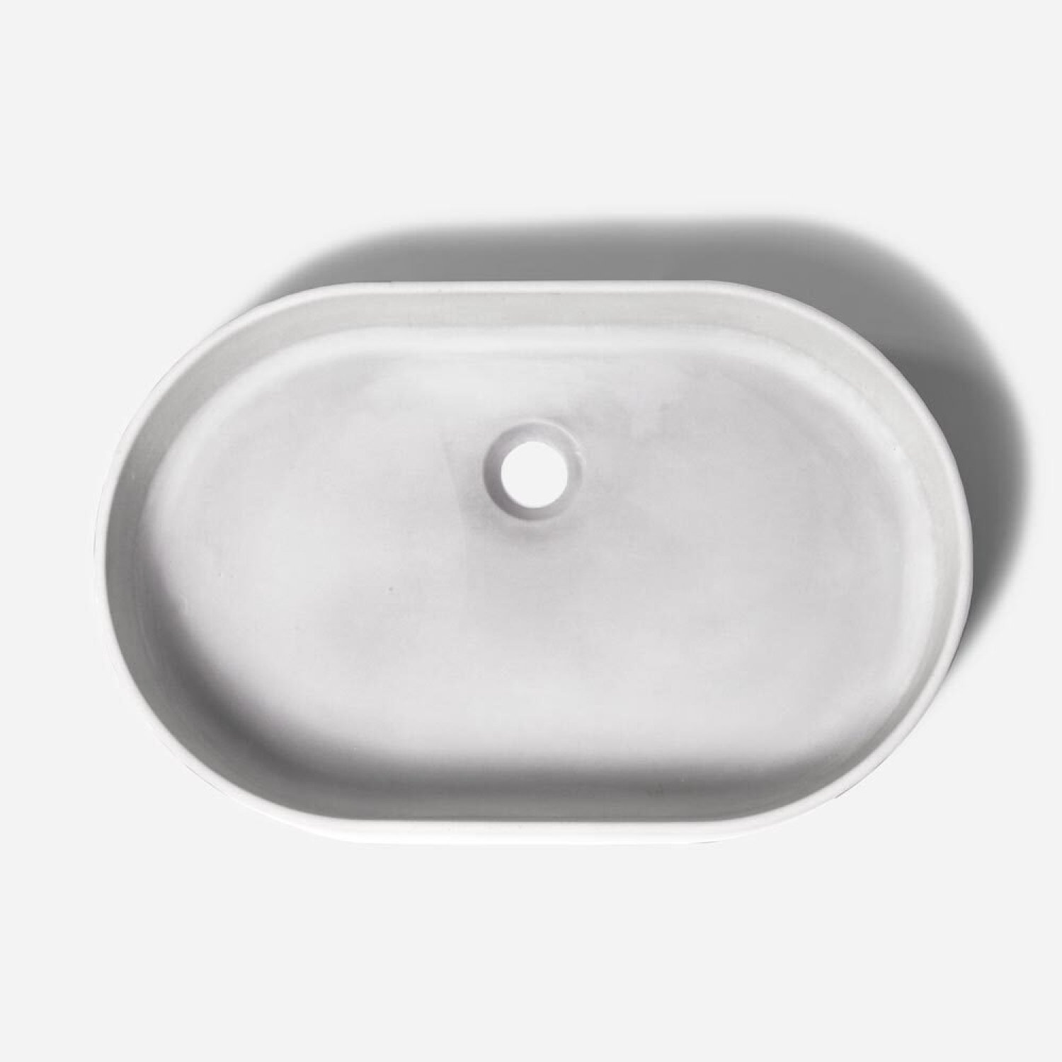 Cuba de Banheiro Concreto Apoio Elipse 55cm Lotus Bela Metais - 1