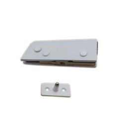 Dobradiça inferior + pivô para porta pivotante de vidro temperado blindex - Branco - 1