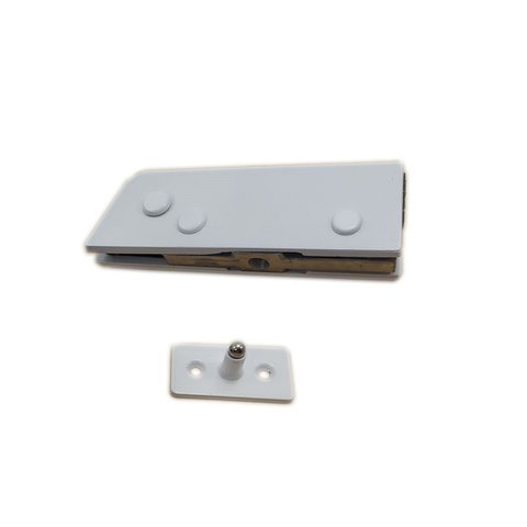 Dobradiça inferior + pivô para porta pivotante de vidro temperado blindex - Branco