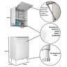 Combo Tanque de Lavanderia 34L + Armário Aéreo 53cm Multiuso Cor: Tanque Branco - 3