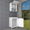 Combo Tanque de Lavanderia 34L + Armário Aéreo 53cm Multiuso Cor: Tanque Branco - 2