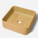 Ver imagem 1 de Cuba de Banheiro Concreto Apoio Quadrada 40cm Urban Gold Bela Metais