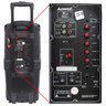 Caixa Som Amplificada Portátil Bluetooth 850W Rms Led Tws Bateria Amvox 2 Microfones ACA 850 Festa - 5