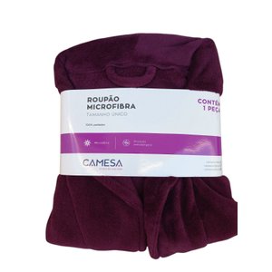 Roupão Aveludado Tamanho M Manga Longa Camesa 100% Microfibra de Poliéster