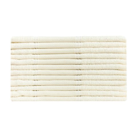 Kit 12 Toalhas Lavabo Rekint Perfeito Estilo Creme