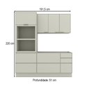 Ver imagem 2 de Cozinha Compacta Fineze 5 Portas 6 Gavetas 100% MDF Areia Hp - Henn