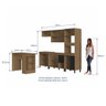 Cozinha Modulada Completa com Bancada 06PC Linha Paola PA0050P Delmarco Delmarco Mel/Preto Brilho - 2