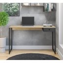 Ver imagem 2 de Escrivaninha com Balcão Iron 2 Gavetas 2 Portas 1 Nicho Natura E Preto