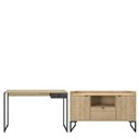 Ver imagem 4 de Escrivaninha com Balcão Iron 2 Gavetas 2 Portas 1 Nicho Natura E Preto