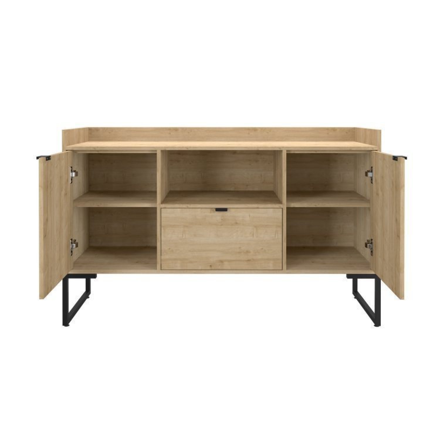 Escrivaninha 120cm 1 Gaveta com Balcão 135cm 2 Portas 1 Gaveta 1 Nicho Iron - 14