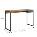 Ver imagem 5 de Escrivaninha com Balcão Iron 2 Gavetas 2 Portas 1 Nicho Natura E Preto