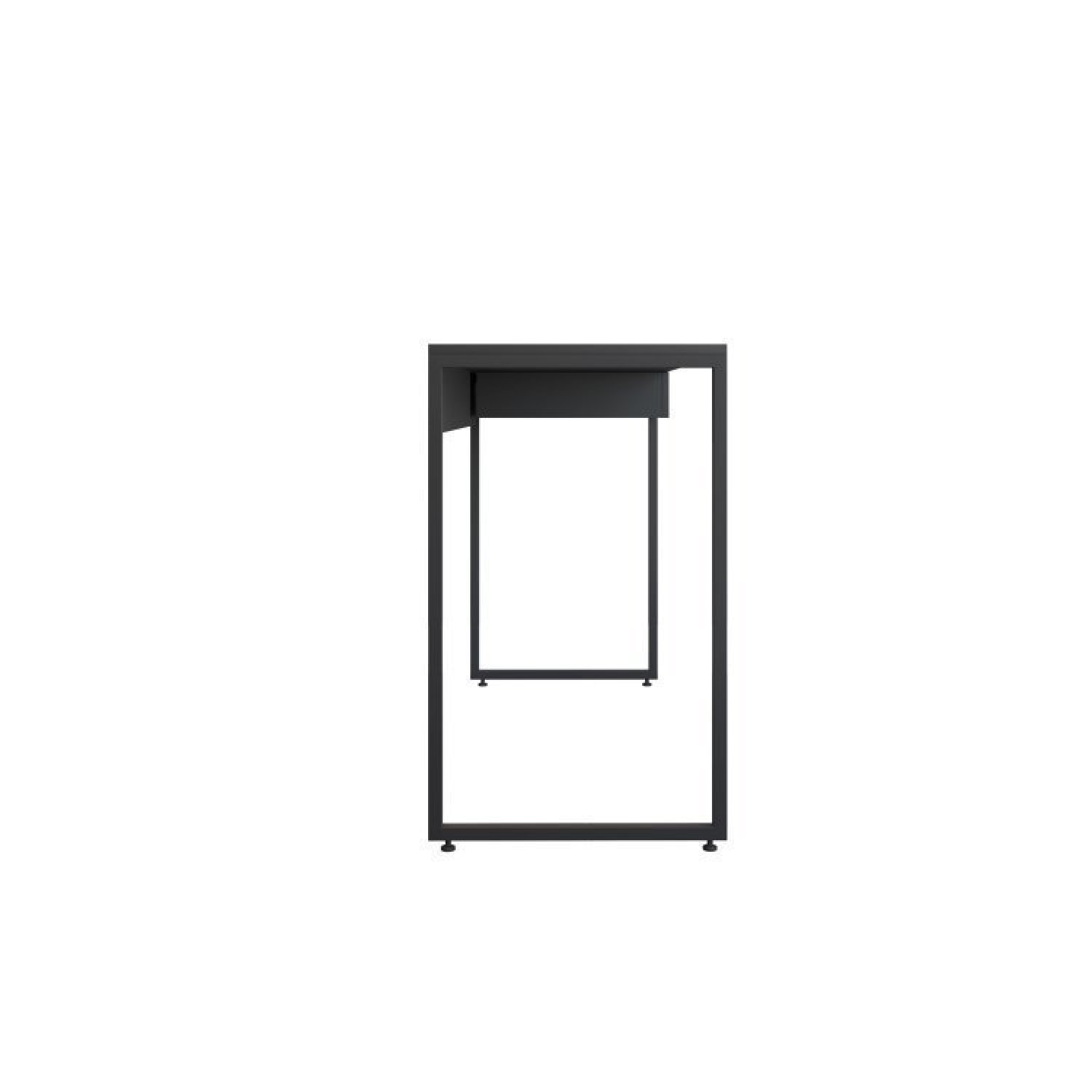 Escrivaninha 120cm 1 Gaveta com Balcão 135cm 2 Portas 1 Gaveta 1 Nicho Iron - 7
