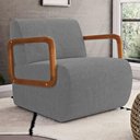 Ver imagem 2 de Kit 02 Poltronas Decorativas Orgânica Living Kavya Bouclê Cinza - Desk Design