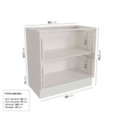 Ver imagem 2 de Balcão Planejado 2 Gavetões 80cm sem Tampo Arizona CabeCasa MadeiraOriginals