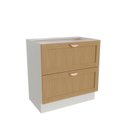 Ver imagem 1 de Balcão 2 Gavetões 80cm sem Tampo Arizona CabeCasa MadeiraOriginals