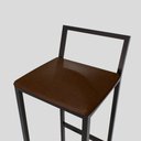 Ver imagem 2 de Jogo 4 Banqueta Alta Balcão Bistrô Preta Confort Industrial Assento Estofado Don Castro Decor