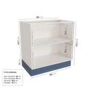 Ver imagem 3 de Balcão 2 Gavetões 80cm sem Tampo Arizona CabeCasa MadeiraOriginals