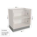 Ver imagem 3 de Balcão Planejado 2 Gavetões 80cm sem Tampo Arizona CabeCasa MadeiraOriginals