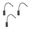 3 Arandela Leitura Quarto Led Interruptor Preto Movel Bet67 - 1