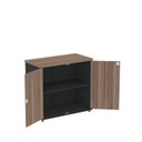 Ver imagem 4 de Armário Baixo para Escritório com 2 Portas Preto/Walnut