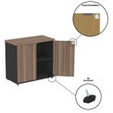 Ver mais imagens de Armário Baixo para Escritório com 2 Portas Preto/Walnut