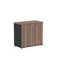 Ver imagem 1 de Armário Baixo para Escritório com 2 Portas Preto/Walnut
