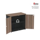 Ver imagem 7 de Armário Baixo para Escritório com 2 Portas Preto/Walnut
