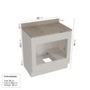 Ver imagem 3 de Balcão para Forno de Embutir Planejado 80cm Arizona CabeCasa MadeiraOriginals Branco