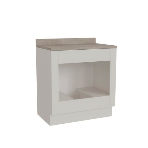Balcão para Forno de Embutir Planejado 80cm Arizona CabeCasa MadeiraOriginals Branco