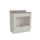 Ver imagem 1 de Balcão para Forno de Embutir Planejado 80cm Arizona CabeCasa MadeiraOriginals Branco