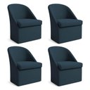 Ver imagem 1 de Kit 4 Poltronas Decorativas Malli Suede Azul Marinho Pallazio