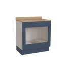 Ver imagem 1 de Balcão para Forno de Embutir Planejado 80cm Arizona CabeCasa MadeiraOriginals Azul/Branco