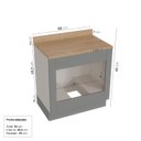 Ver imagem 3 de Balcão para Forno de Embutir Planejado 80cm Arizona CabeCasa MadeiraOriginals Cinza/Branco