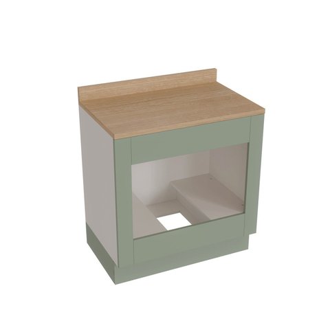 Balcão para Forno de Embutir 80cm Arizona CabeCasa MadeiraOriginals Verde/Branco/Menta